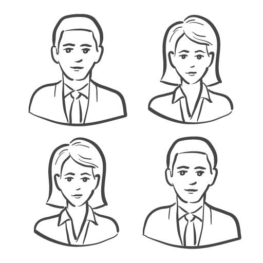 group of professionals or students icon